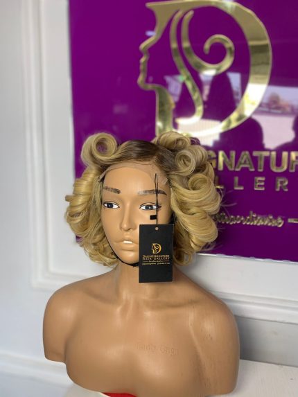 Dark root gold Bebe bounce