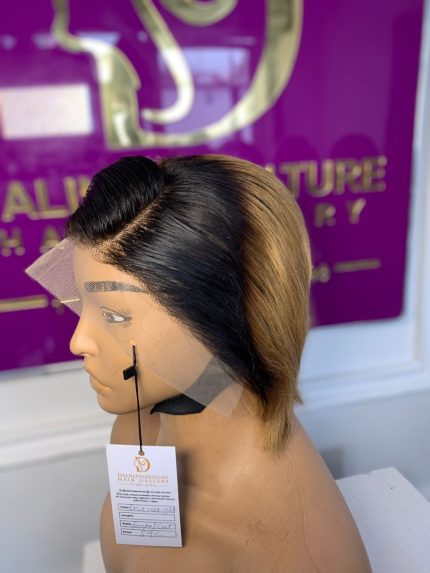 Dark root brown tiwa cut